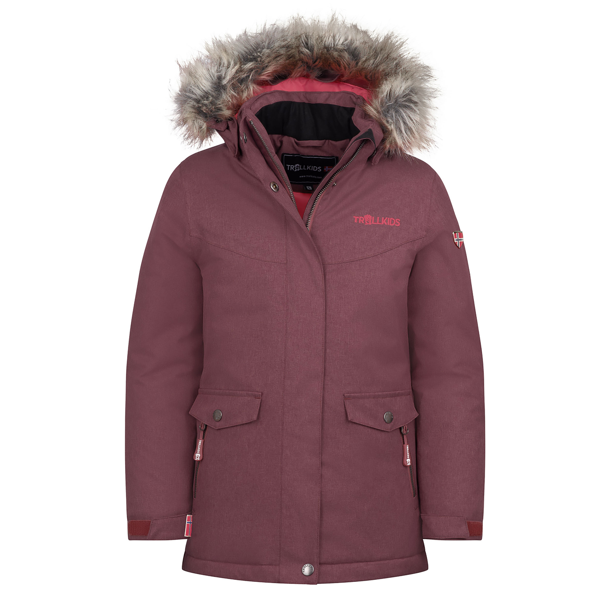 Trollkids Oslo XT Mantel Kinder Winterjacke frozen berry Größe 116 Lifestyle Winddicht
