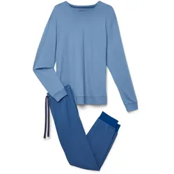 Tchibo - Pyjama - Herren - Gr. L - dunkelblau/print