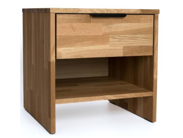 EDELHOLZ Couchtisch Eiche Massivholz 70x70 cm mit Schublade Wohnzimmertisch