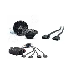 Caliber CSM20RGB/B 2-Wege Koaxial Marine Lautsprecher+CSM-EXWIRE 2,5 m Kabel+...