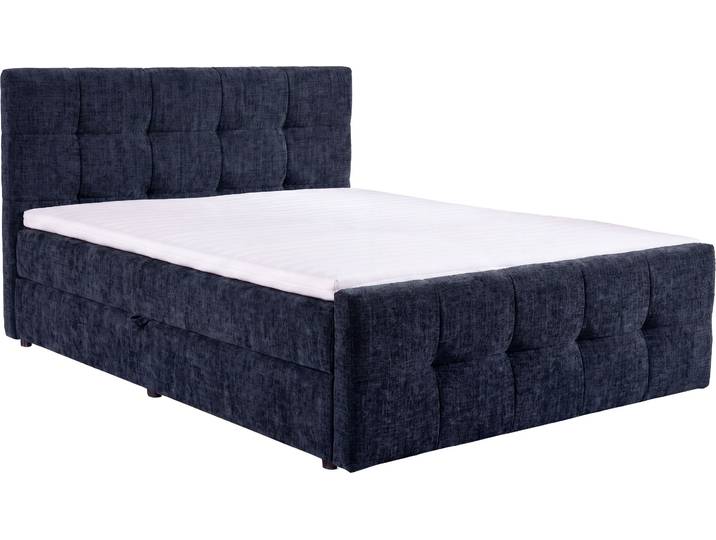 Boxspringbett HOLA blau 140x200cm halbfest