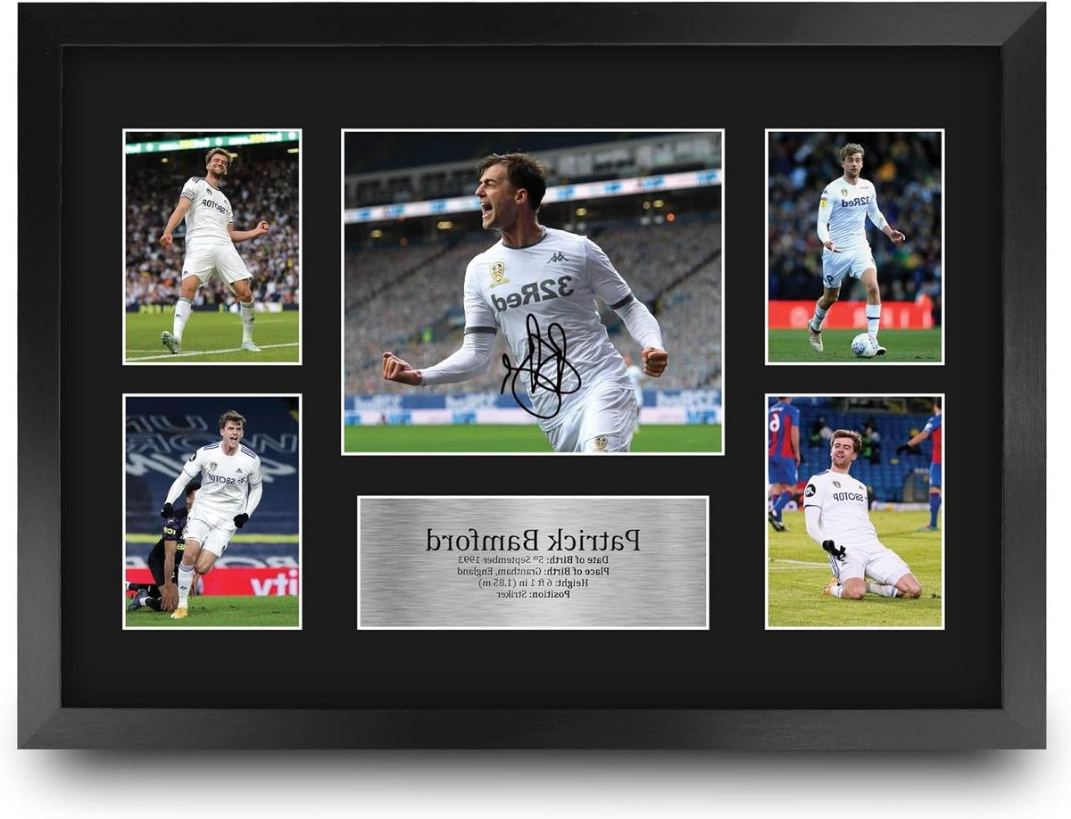 Voetbal Poster met Replica Handtekening - Sport Decoratie - A3 Formaat - Zwart