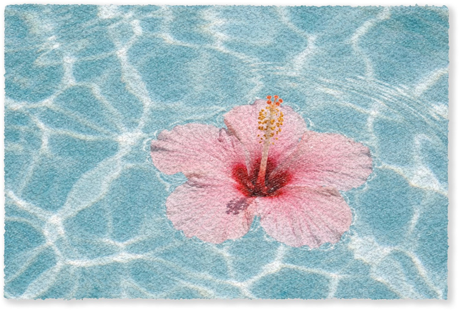 MuchoWow Deurmat Hibiscus Roze - Droogloopmat en Schoonloopmat voor Binnen - B/D: 120 x 80 cm