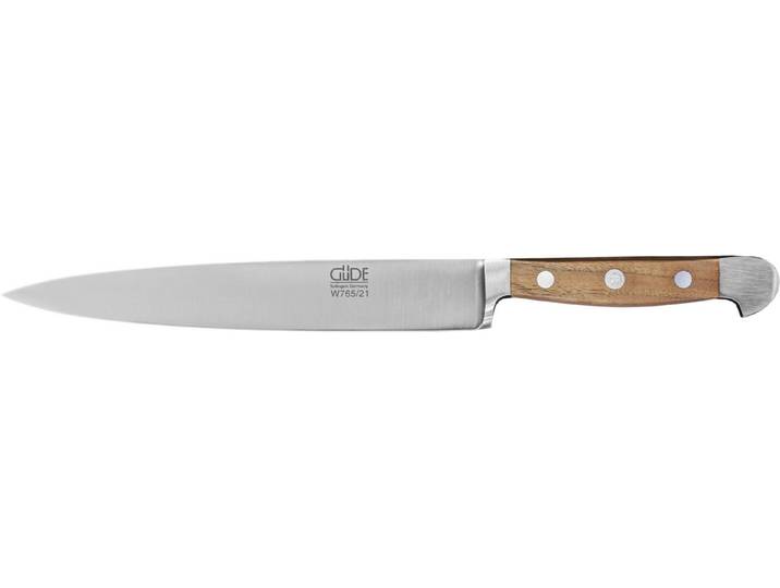 Güde Messer Solingen Schinkenmesser Güde Alpha Schinkenmesser 21cm, Walnuss