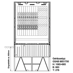 GSAB Elektrotechnik Verteilersäule 88S1700K10LSL00