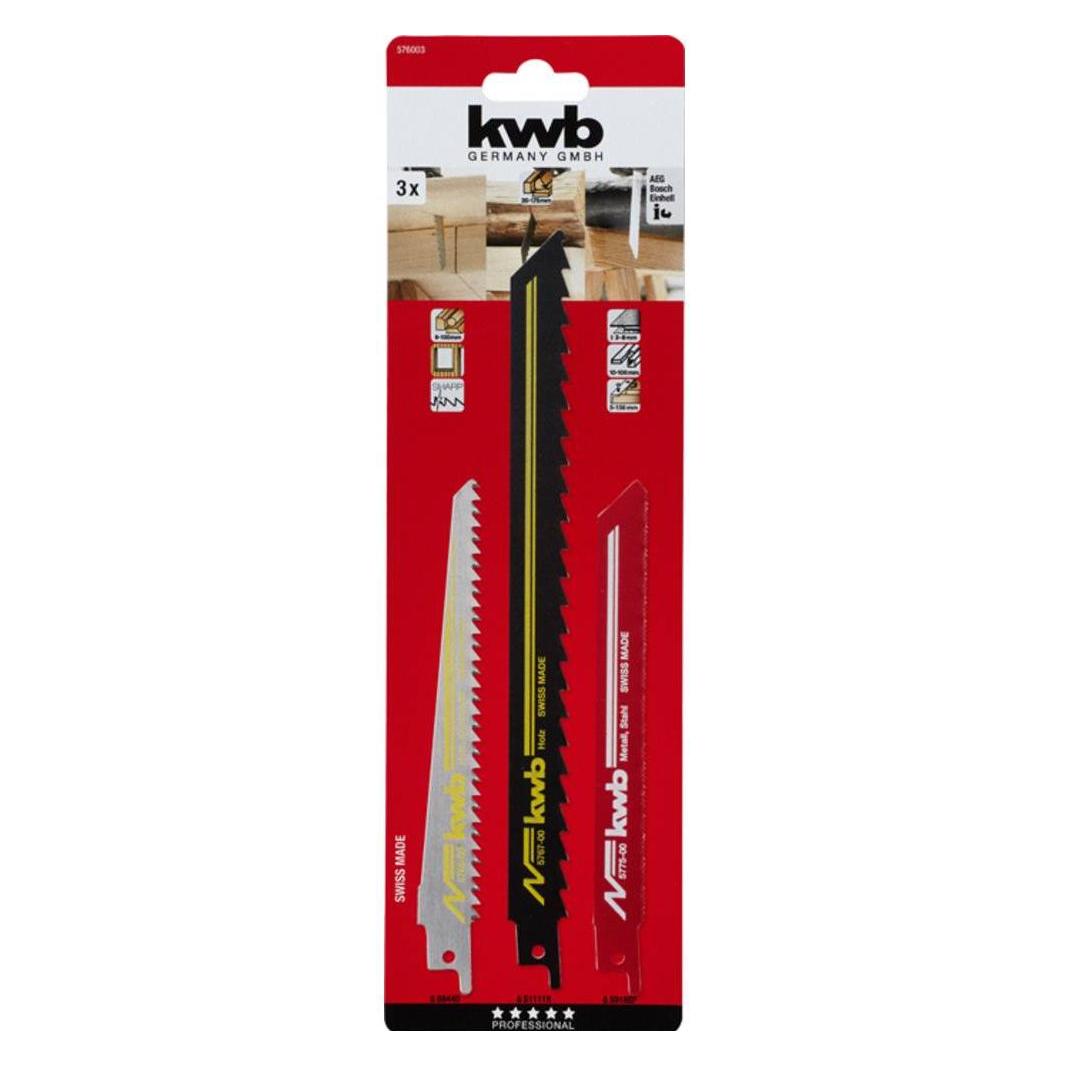 kwb Säbel-Sägeblätter Set 3tlg (576003)