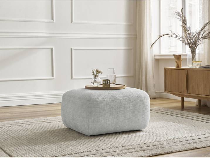 Pouf DENISE tissu texturé