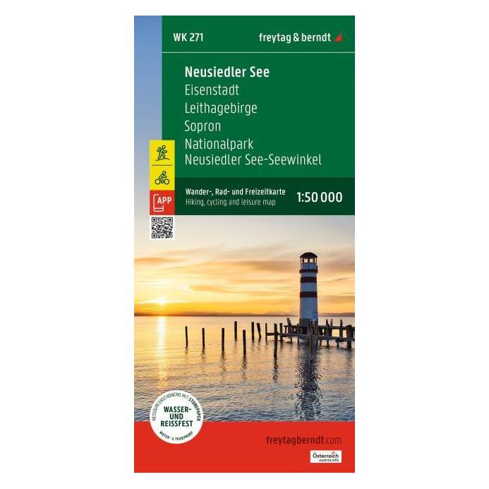 Freytag-Berndt freytag & berndt Wanderkarte Neusiedler See, Eisenstadt - Leithagebirge - Rust - Sopron - (66018646)