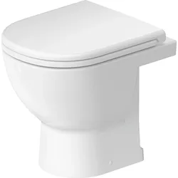 Duravit D-Code Stand-WC, Tiefspüler, rimless (ohne Spülrand), 370 × 480 × 400 mm, Weiß hochglänzend, 2036090000
