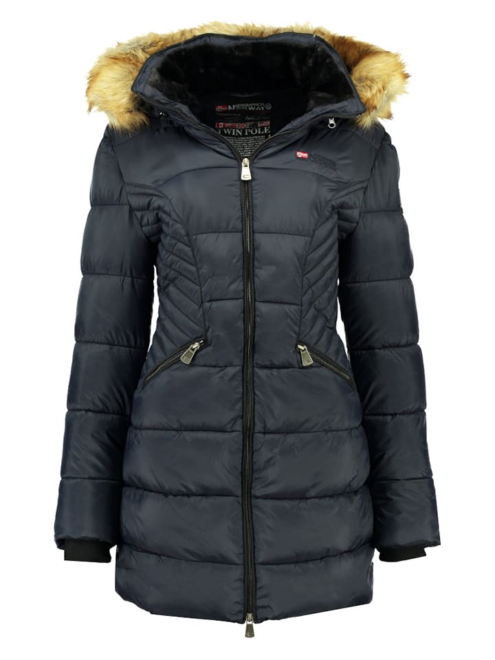 Geographical Norway Wintermantel "Abeille" in Dunkelblau - L