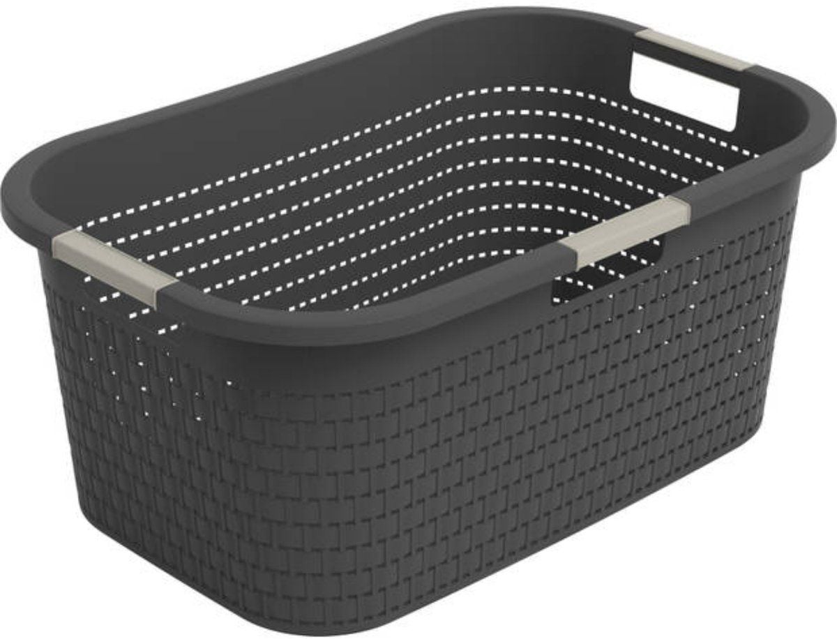 Rotho Wasmand 40L Country Antraciet