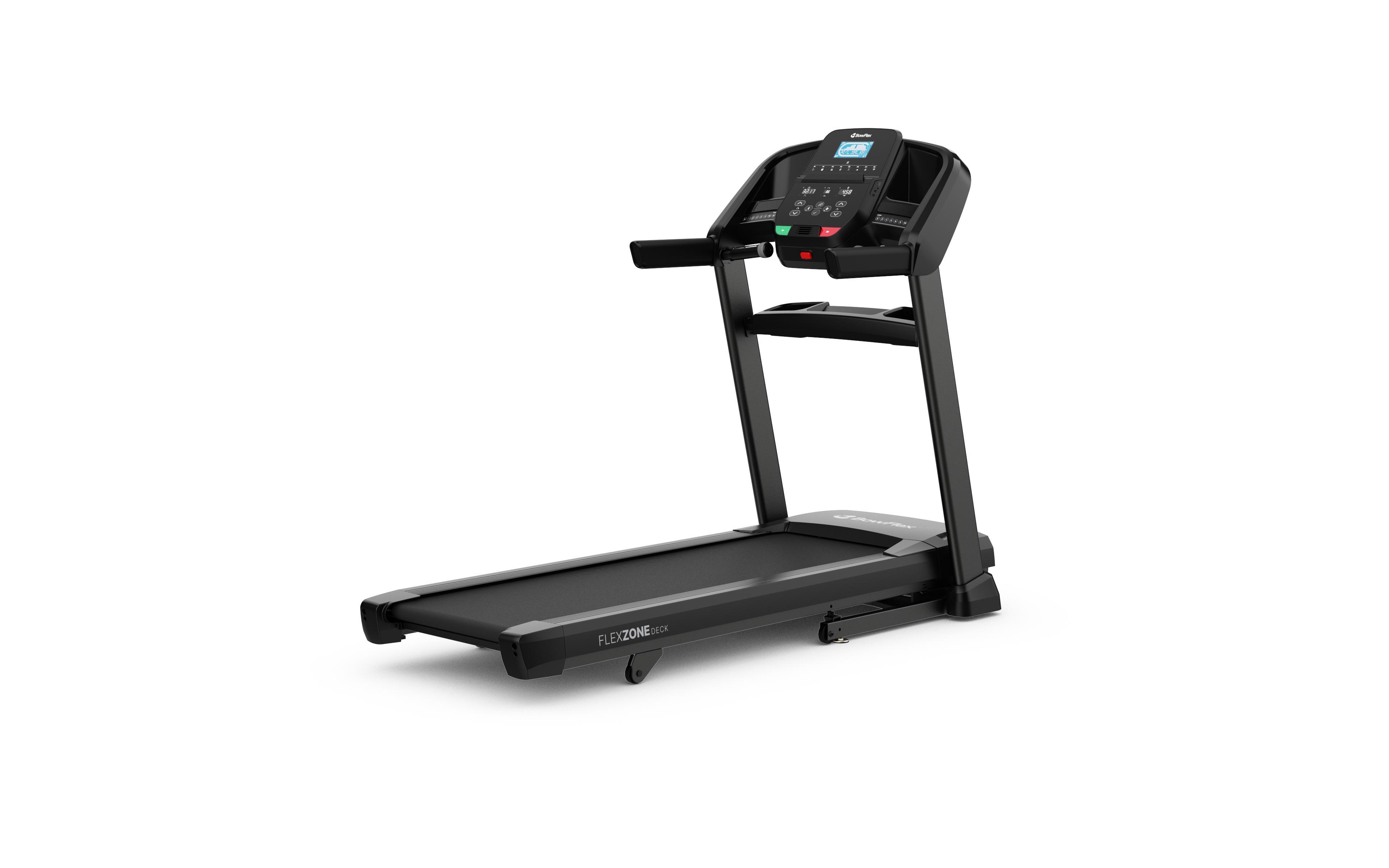 BowFlex Laufband T8.5J, 86 cm breit, 158 cm hoch, SoftDrop Klappsystem, Fitness-Apps