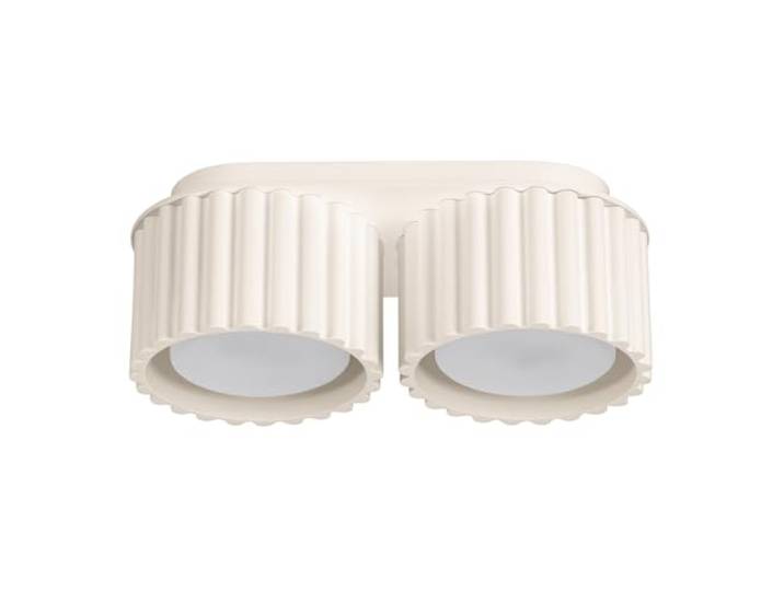 SOLLUX lighting Plafonnier - Spot de plafond en aluminium - 2 flammes - Ampoule LED - Beige Aura