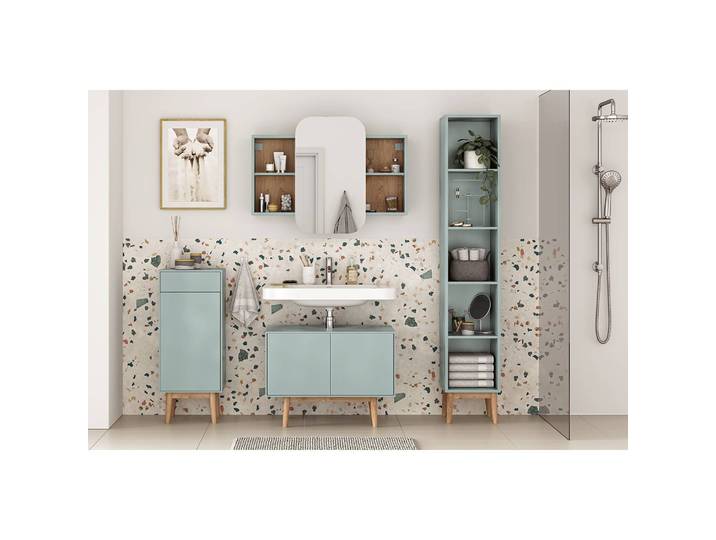 Meuble sous lavabo 80 x 60 x 46cm Vert/Menthe