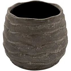 Cocon Übertopf Kalkstein Grau Ø22 H18cm