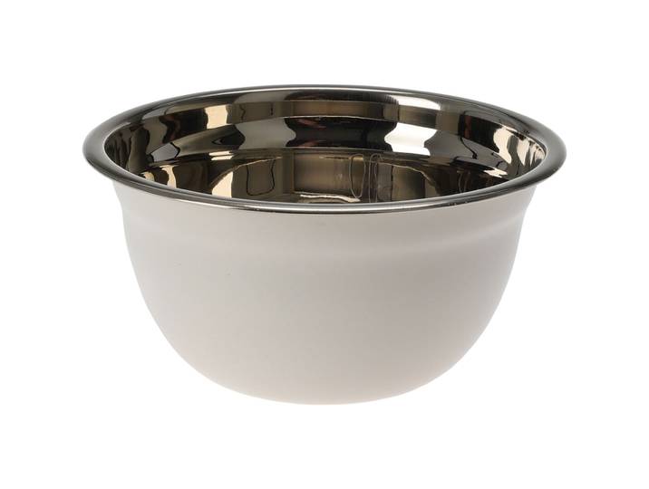 Küchenschüssel, rund, weiss, Edelstahl, 750 ml