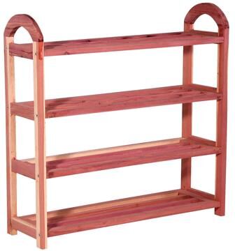 Household Essentials Cedar Fresh 4-Tier Cedar Shoe Rack