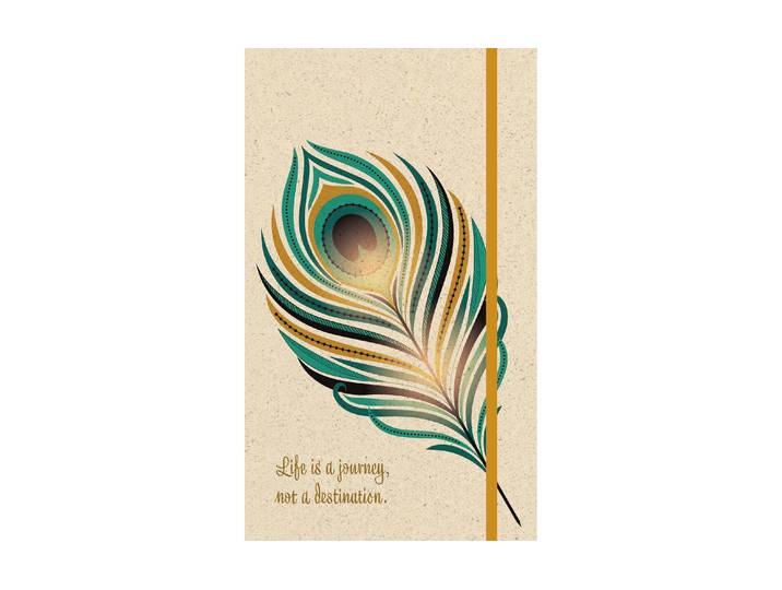 Notizbuch Natur Verlag Journey 13 x 21 cm Blanko , beige (beige, braun, grün), Notizbücher, Notizbuch