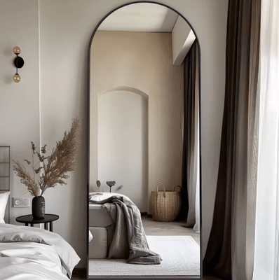 Inspire Picks 58by18 Oversized Full Length Floor Mirror Rectangular Standing Dressing Mirror gold