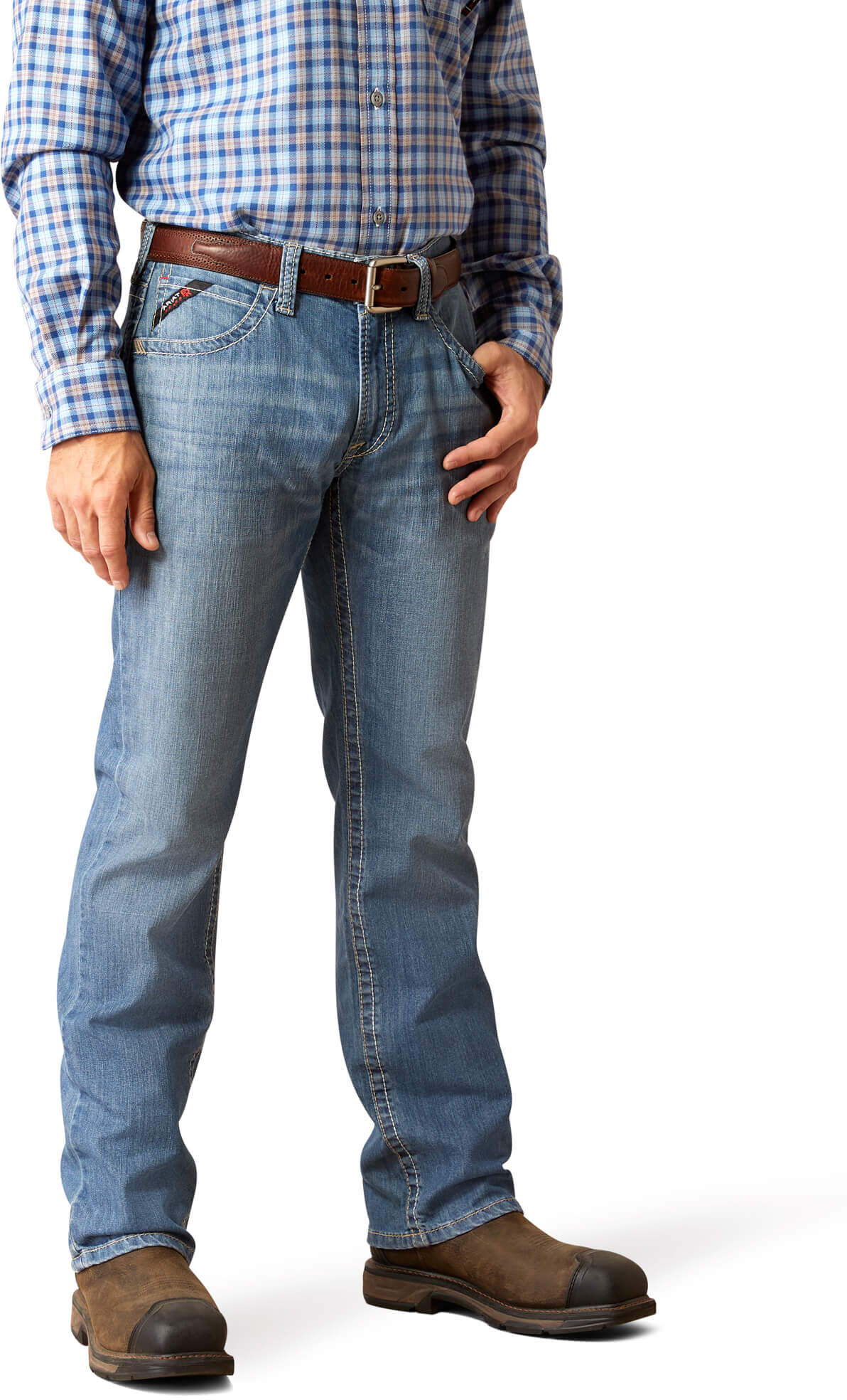 Men's Flame-Resistant M5 Straight DuraStretch DuraLight Owens Jeans in Miramar, Size: 36 X by Ariat