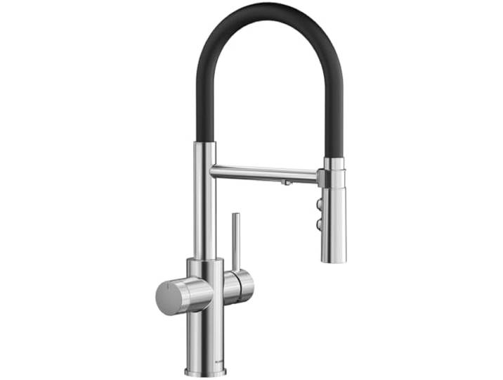 BLANCO CATRIS-S Flexo Filter Küchenarmatur in Edelstahl Hochdruck [14,8x23x47,5 cm] gefiltertes Wasser mit dem BWT Filter Wechsel von Klarstrahl in Brausestrahl wassersparend