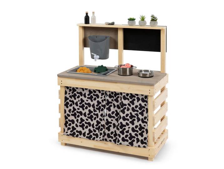 Muddy Buddy Kinderküche, Birke, Grau, Holz, Zypresse, 40x90x80 cm, EN 71, FSC 100%, Spielzeug, Kinderspielzeug, Kinderküchen