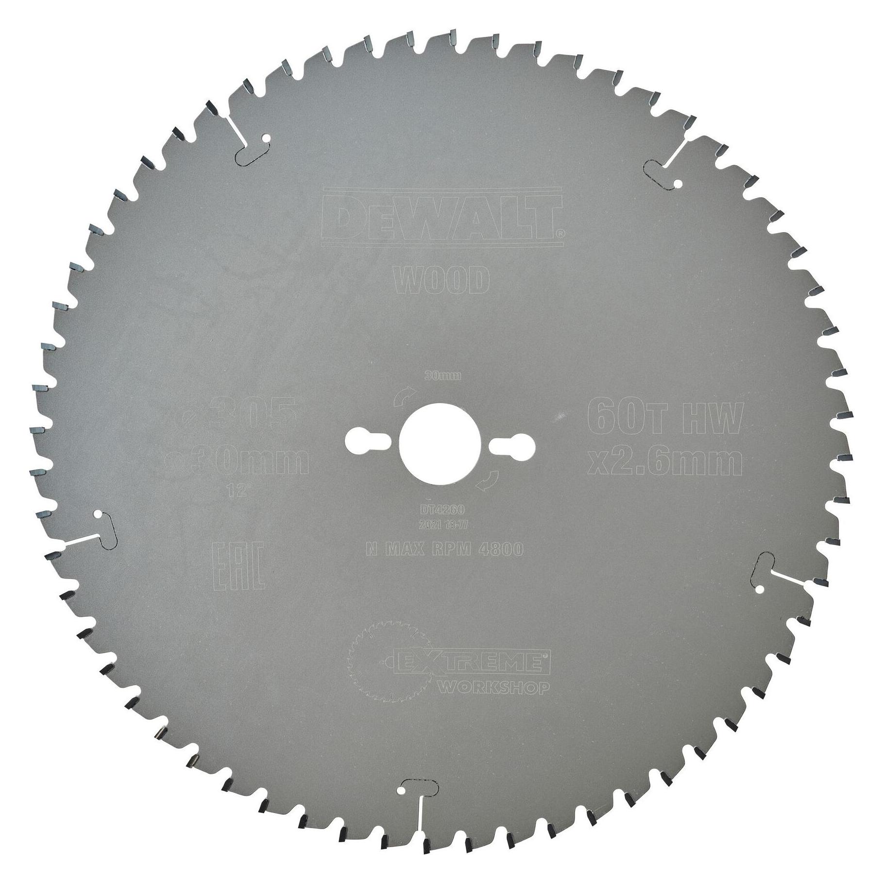 DeWalt EXTREME Stationärkreissägeblatt DT4260hnitte und Querschnitte (DT4260-QZ)
