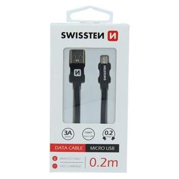 Swissten Datenkabel Textil USB / Micro-USB 0.2 M (0.20 m) (71522108)