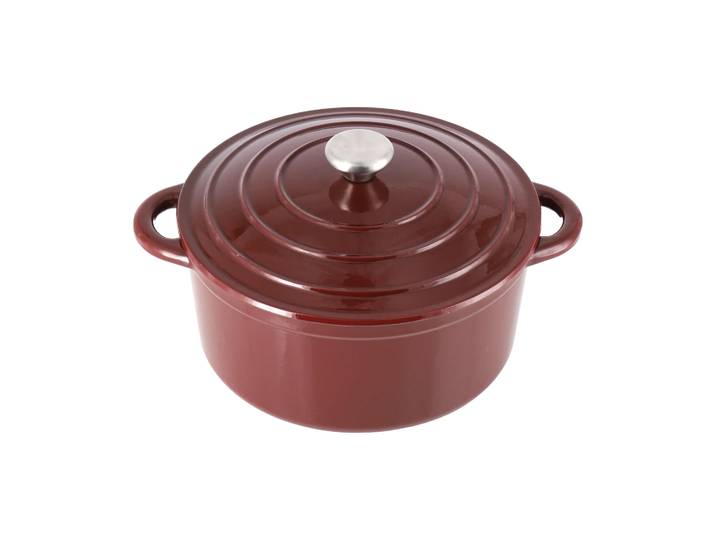 Nordwik Cocotte en fonte ronde Nordwik 5 l Bordeaux