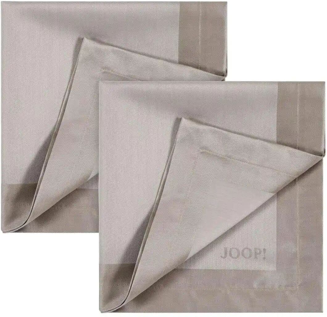 JOOP! Servietten 2er-Set Signature   ¦ braun ¦ Naturfaser ¦ Maße (cm): B: 50