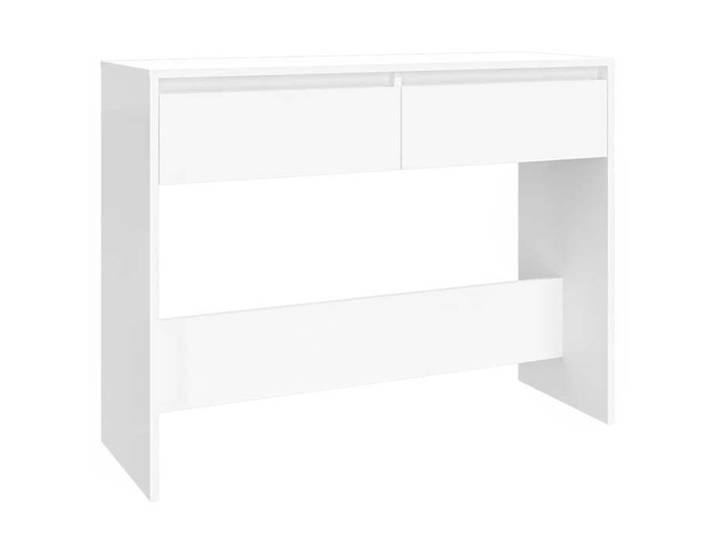 “Winter Sale TOP Table à café Blanche - Table console Blanche 100x35x76 5cm - bois d'ingénierie PRO14519