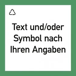 Dreifke® Schild, Wertstoffkennzeichen - Text nach Ihren Angaben, Kunststoff, 300x300 mm