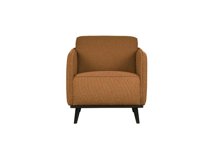 Fauteuil Bouclé Jaune Beurre Statement