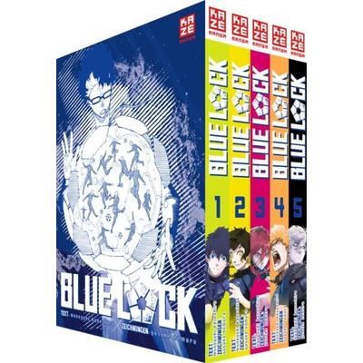 Blue Lock – Band 1-5 im Sammelschuber, Taschenbuch von Yusuke Nomura, Kazé, 978-2-88951-619-3