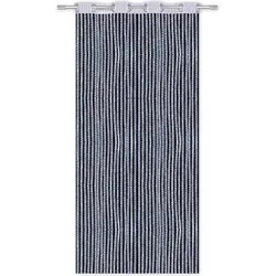 Arsvita Fadenvorhang Metall-Optik 140x250cm Ösen silber - hellgrau