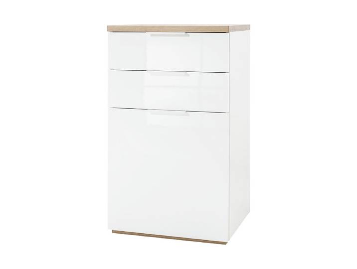 Kommode weiß - Riviera Eiche 60 cm - MUNDI
