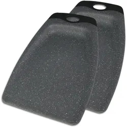 STONELINE® Schaufel-Schneidebrett-Set, 2-teilig, rutschfest, schonend für Messer, bruchsicher, robust, leicht