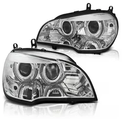 Xenon Scheinwerfer DRL LED Tagfahrlicht passend für BMW X5 E70 Bj. 07-10 Chrom AFS