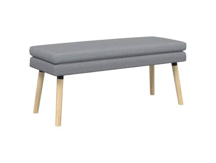 GHVBNMF Sitzbank Hellgrau 110x40x47 cm Doppellagige Polsterbank Moderne Polsterbank mit Massivholz-Beinen und weicher Schaumstoff-Polsterung. Ideal für Schlafzimmer, Wohnzimmer und Flur.