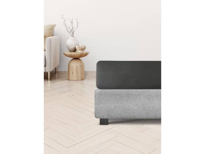 irisette Kuschel-Jersey Spannbetttuch Vesuv 0012, Grafit 12, Größe: 90-100 x 200 cm, Matratzenhöhe bis 25 cm