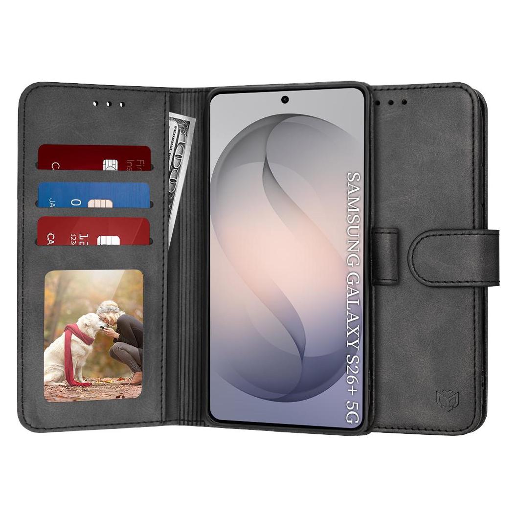 Techsuit - Diary Book - Samsung Galaxy S26 Edge - Black (Samsung Galaxy S26) (62883025)