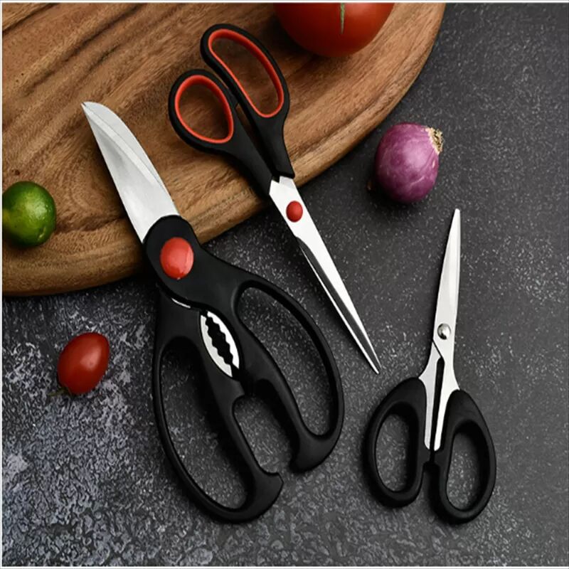 INF Ensemble de ciseaux de cuisine (3 pièces) avec boîte cadeau