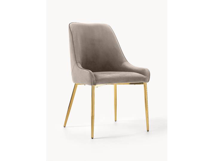 Chaise rembourrée en velours Ava