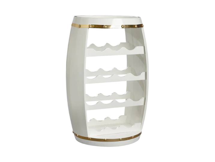 Design Weinregal „Bodega White“ Weiss, Gold Invicta Interiors