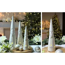Santa Claus Calante 35cm LED cremeweiß