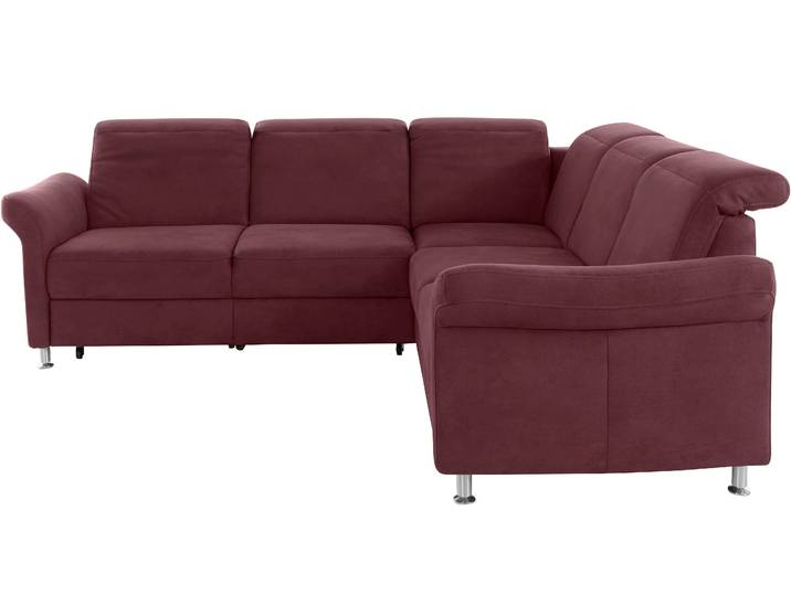 Ecksofa, Luxus-Microfaser, Rot (Bordeaux), 249×229 cm, L-Form, Federkern, Sit&More