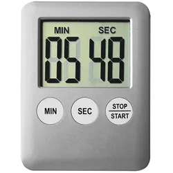 Digitaler Timer mit kleinem Display silber