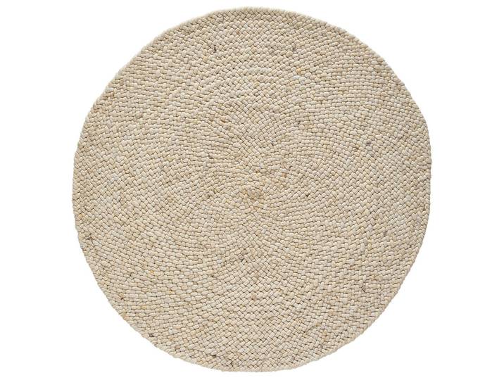Linea Natura Handwebteppich, Beige, Struktur, rund, leicht zusammenrollbar, Teppiche und Böden, Teppiche, Runde Teppiche