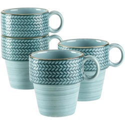 Mäser Kaffeebecher-Set, Porzellan Prospero Blau