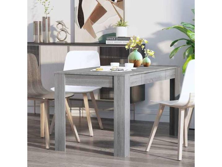 Neuf& 6879 Mobilier de cuisine - - Mode Table à dîner Sonoma gris 140x74 5x76 cm Bois d'ingénierie 26.25 kg
